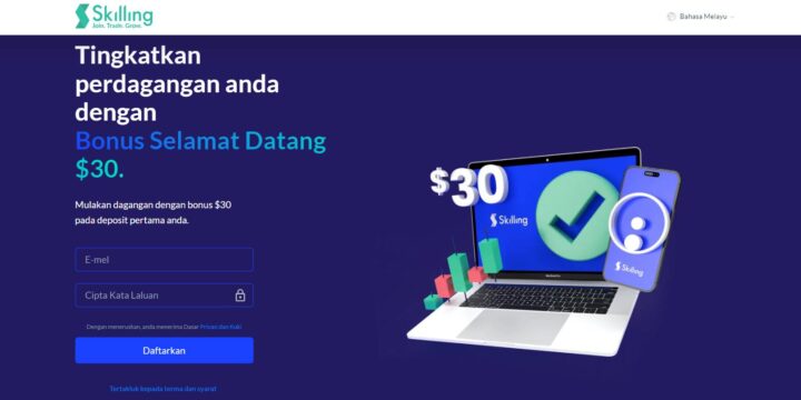 Welcome Bonus $30 dari Skilling: Modal Gratis Trading Forex